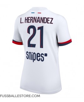 Günstige Paris Saint-Germain Lucas Hernandez #21 Auswärtstrikot Damen 2025-26 Kurzarm